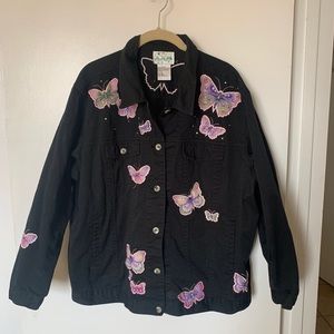 Black Vintage Butterfly Jacket